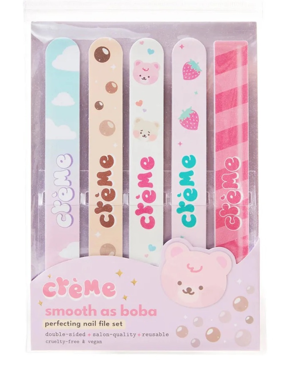 Smooth as Boba Nail File Set - Pink